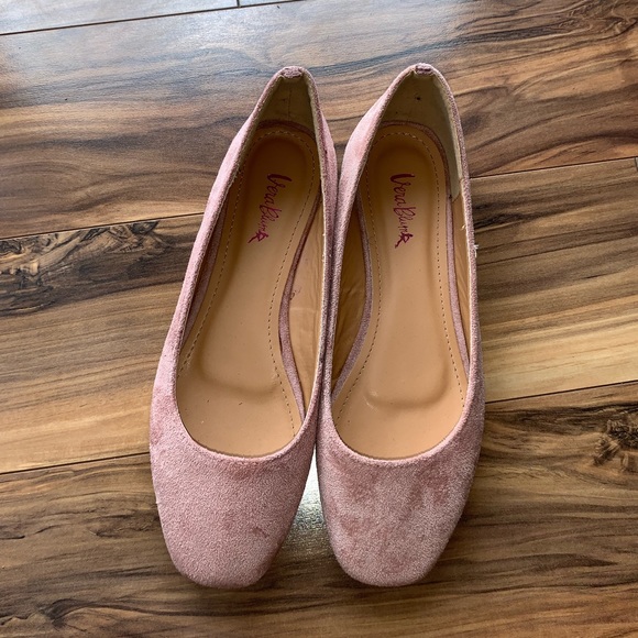 rose colored flats